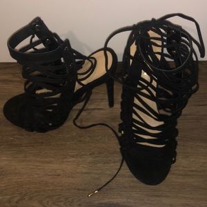 Brand new size 9 Shoe Dazzle lace up booties. They lace up & tie in the back.